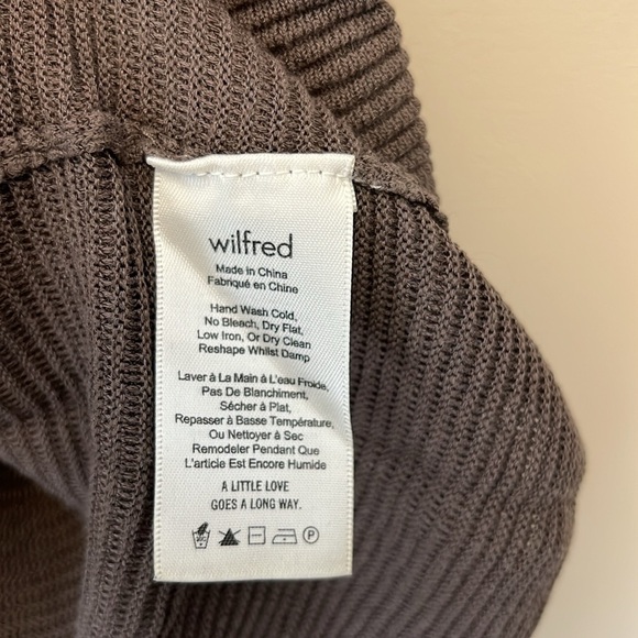 Aritzia Wilfred Brown Striped Long Sleeve Sweater size S - Picture 5 of 9